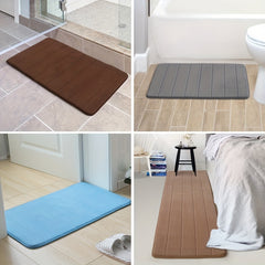 Memory Foam Bath Mat Rug 24 X 16 Inches Grey