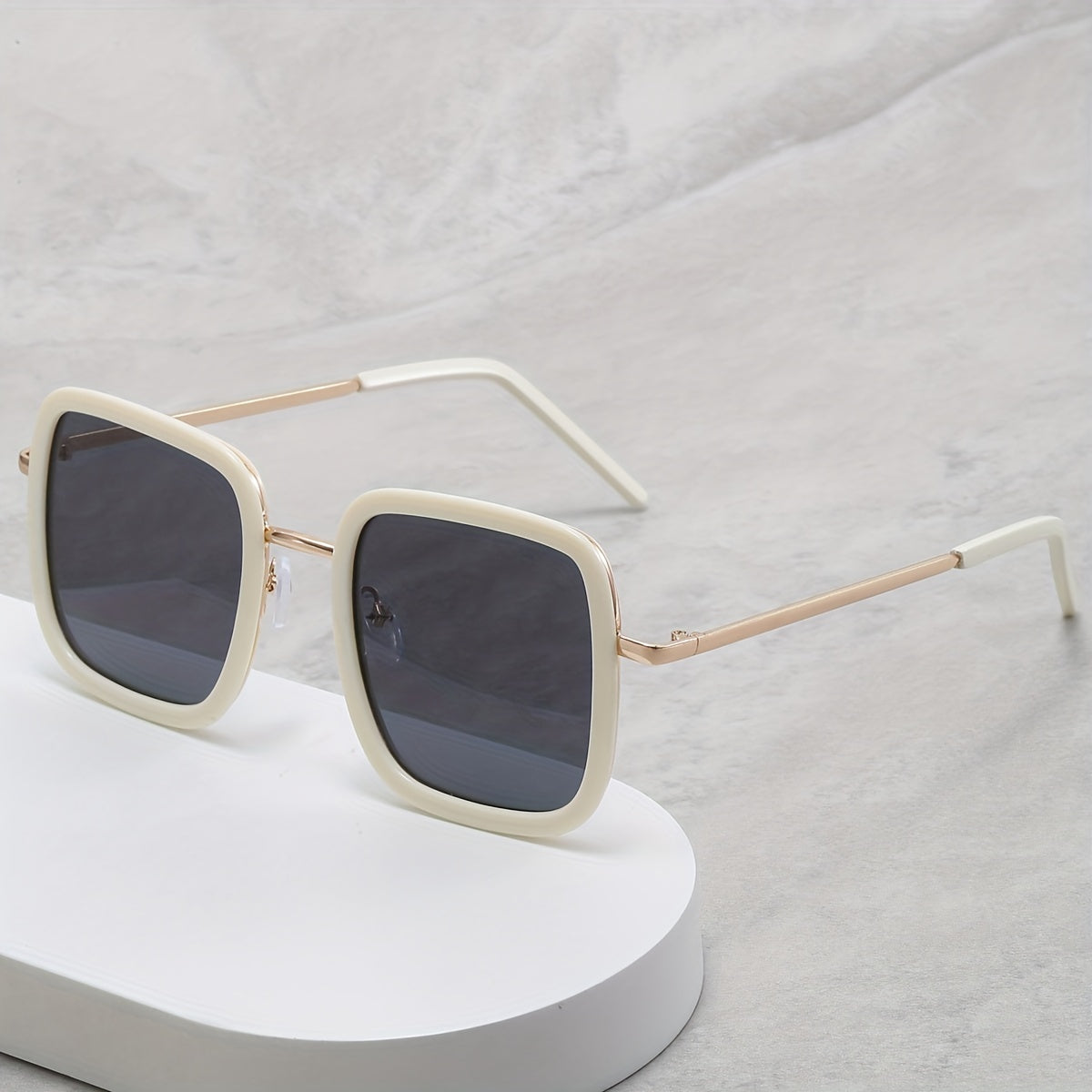 Square Sunglasses Anti Glare UV400 Sun Shades Metal Glasses for Driving