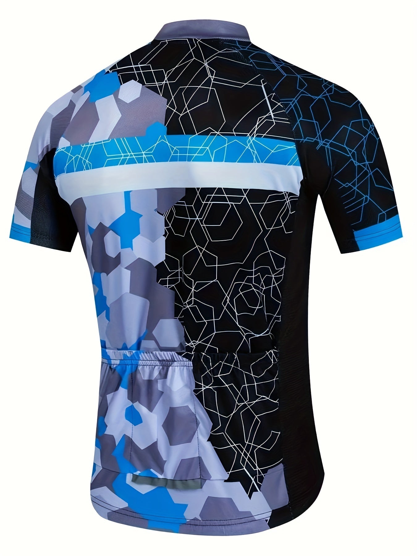 Men's Geometric Graphic Cycling Jersey Quick Dry Breathable Shirt