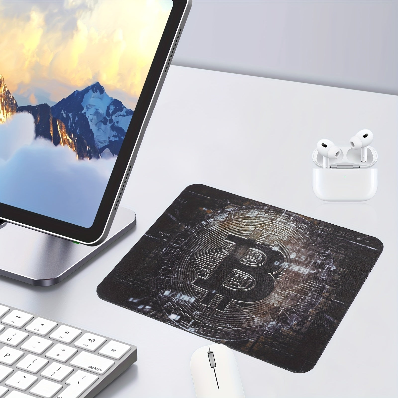 B Word Thickened Anti-Skid Rubber Mouse Pad for PC Laptop