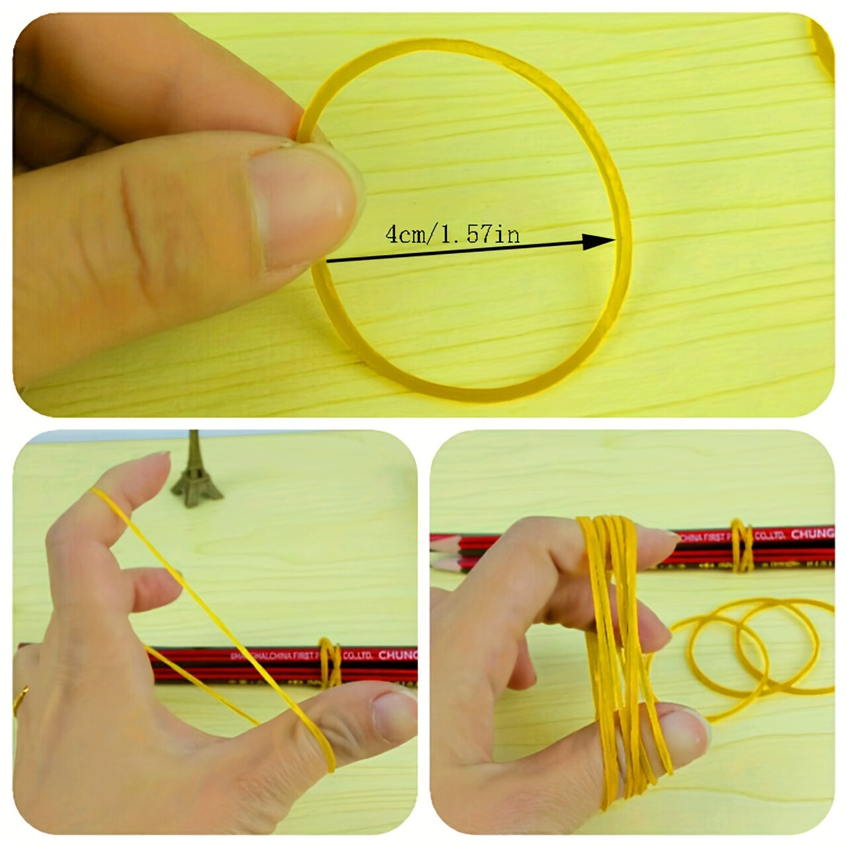 Stationery Rubber Band Latex High Elasticity Durable Cowhide Rubber Band Set