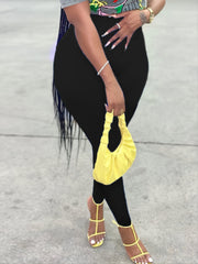  High Waist Skinny Pants with Pocket