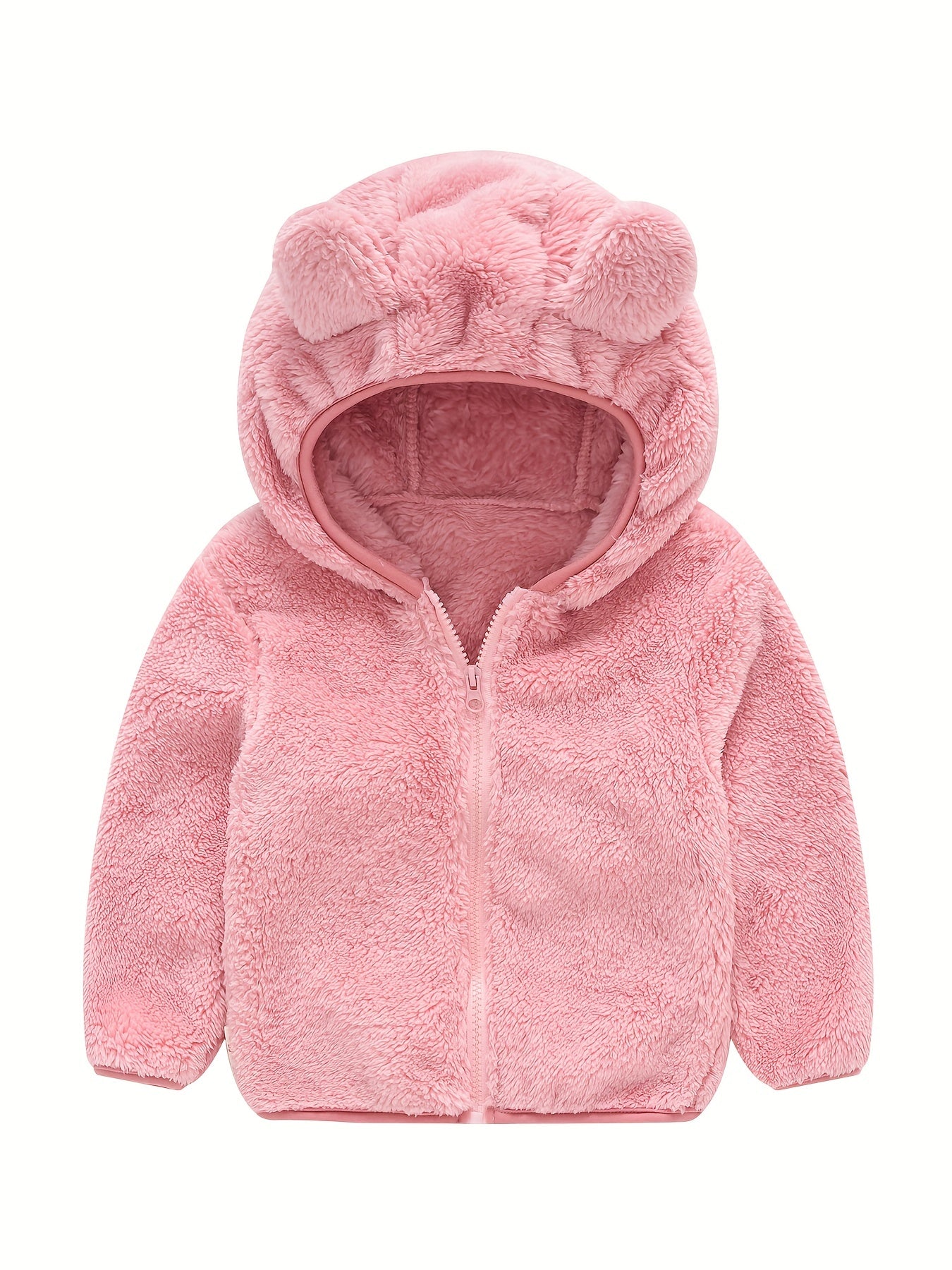 Toddler Fleece Jacket Baby Boys Girls Hooded Outwear Fall Winter Clothing