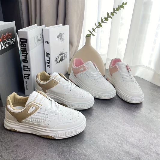 Women's Breathable Skate Shoes Lace Up Casual Sneakers