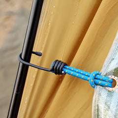 1pc Outdoor Camping Tent Elastic Rope With Hook Fixed Rope Hook Random
