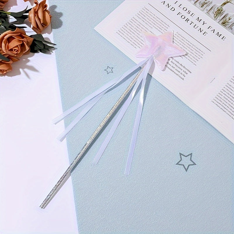 10pcs Princess Fairy Magic Wands with Star Glitter for Cosplay & Celebrations