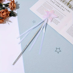 10pcs Princess Fairy Magic Wands with Star Glitter for Cosplay & Celebrations