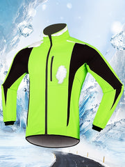 Thermal Fleece Bike Jacket Waterproof Windproof Cycling