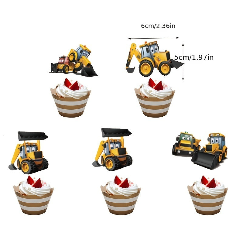 Excavator Birthday Balloon & Banner Set