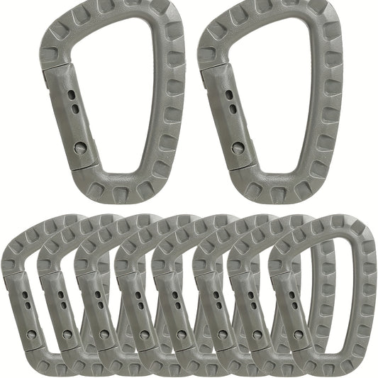 10pcs D Ring Spring Snap Ring Buckle Keychain for Outdoor Camping