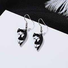 Cartoon Kitten Pendant Earrings Women's Jewelry 5 Colors