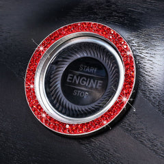 Rhinestone One Button Start Car Decor