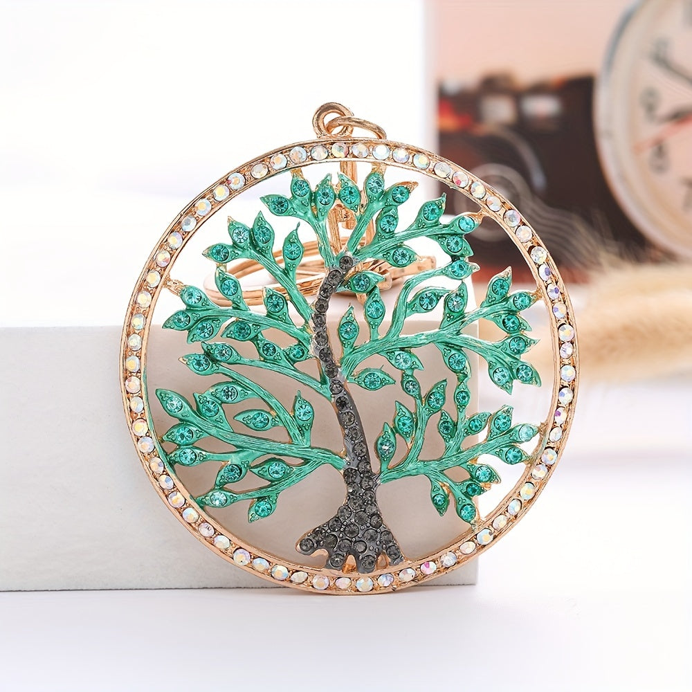 Tree Of Life Diamond Keychain For Men