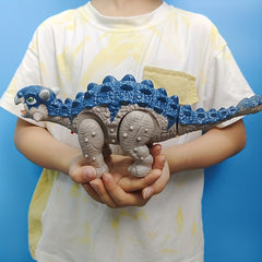 Light-Up Triceratops Dinosaur Toy w/Sound Plastic Figurine