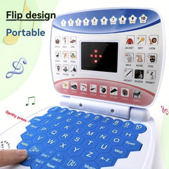 Children's Flip Laptop Toy Learning Machine with Digital Alphabet