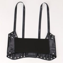  Underbust Waist Belt PU Leather Corset Wide Belt