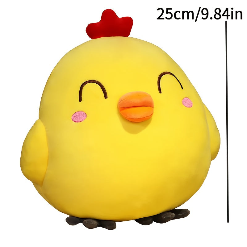 2pcs Yellow Chicken Plush Dolls Cartoon Animal Soft Fabric Perfect Gift