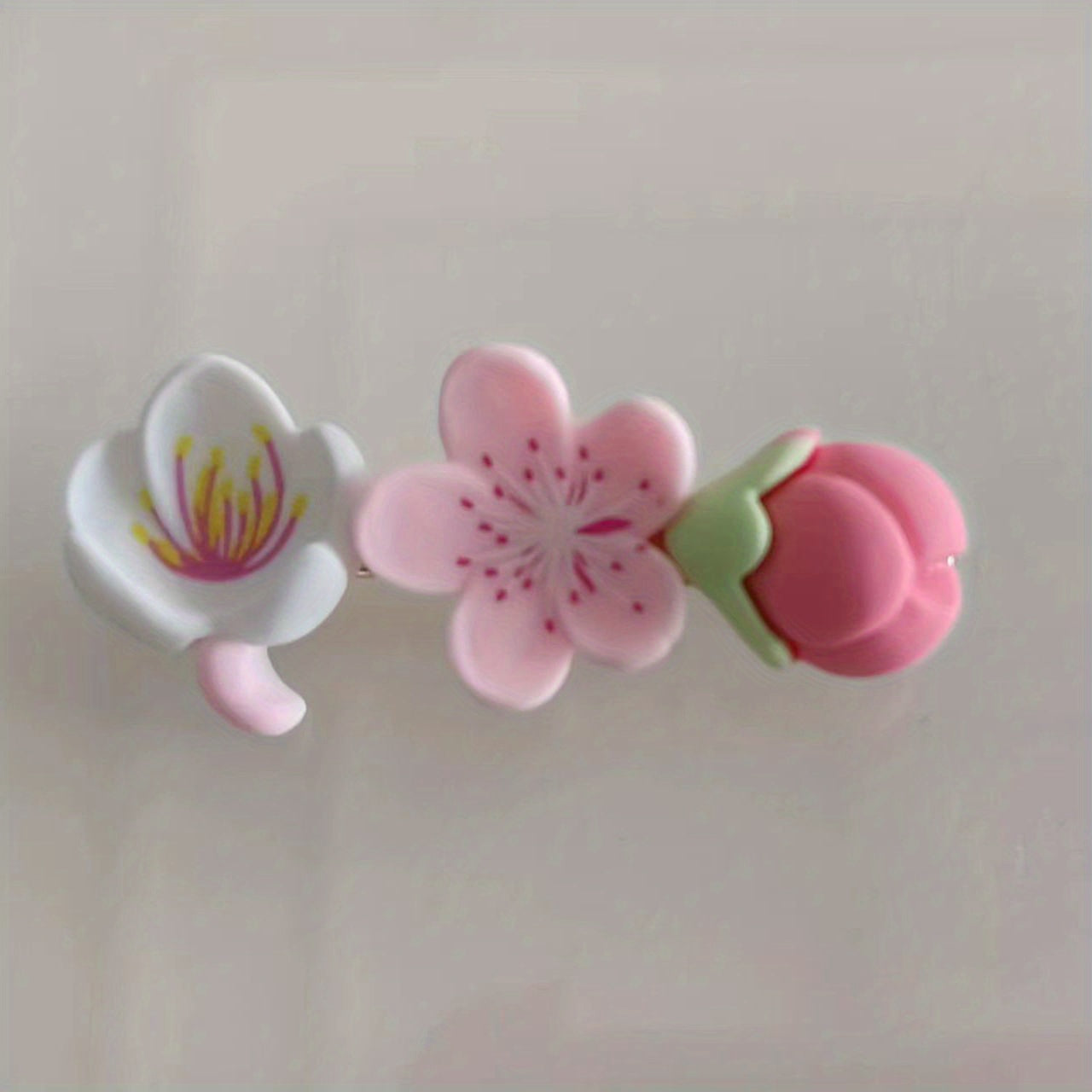 Pink Flower Duck Hair Clip for Girls