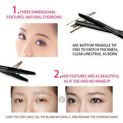 Long Lasting Double Ended Eyebrow Pencil Waterproof Sweat Proof