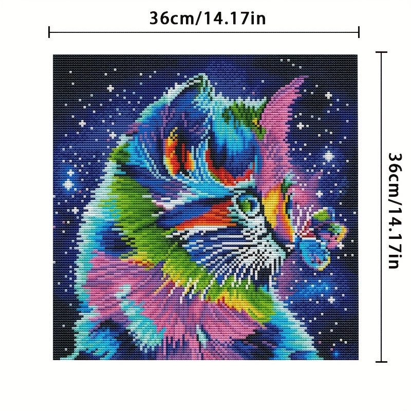Cat Cross Stitch Embroidery Kit DIY Home Decor
