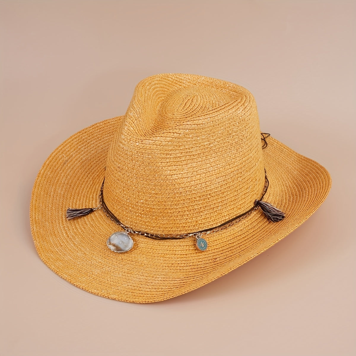 Cowboy Straw Hat Summer Sun Protection Jazz Large Brim Beach Hat