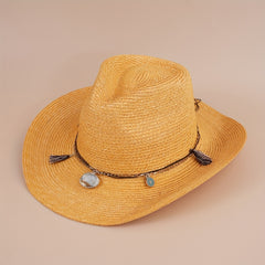 Cowboy Straw Hat Summer Sun Protection Jazz Large Brim Beach Hat