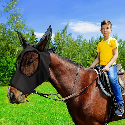 Horse Fly Mask with Ears UV Protection