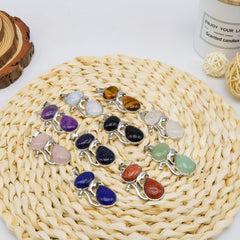 Cat Crystal Pendant Necklace Natural Quartz Stone Jewelry