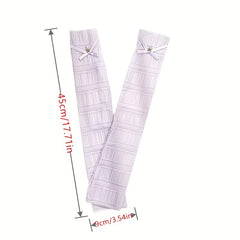 Lace Long Gloves Faux Pearl Decor Wedding Bridal Women Sunscreen Ice Sleeves