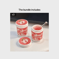 Strawberry Lip Balm Ice Cream Cone Honey Flavor Petrolatum Lipstick