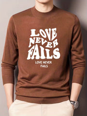Men's All Match Knitted Sweater Crew Neck Pullover