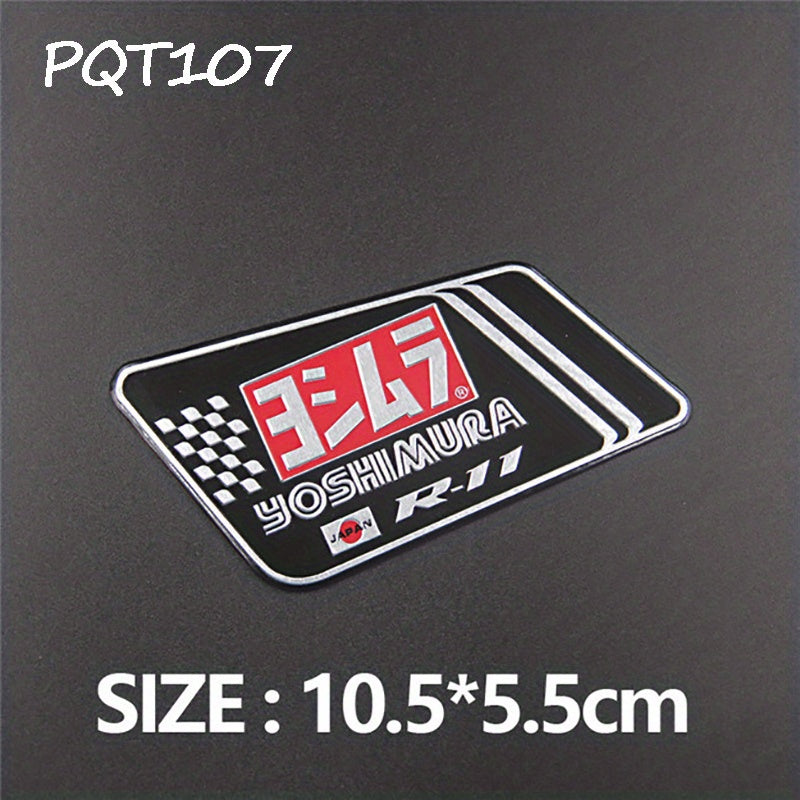 Aluminum Motorcycle Exhaust Pipe Decals, Heat Resistant & Stylish