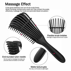 Detangling Hair Brush Knots Detangler Scalp Massage Comb