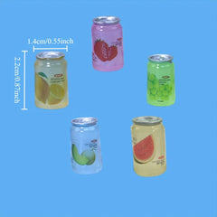 5pcs Mini Luminous Soda Cans DIY Dollhouse Decorations
