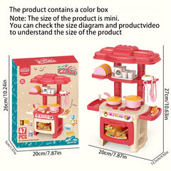 Mini Kitchen Toy Set Role Playing Interactive Playset for Kids