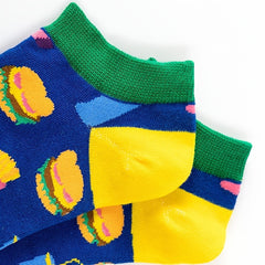 4 Pairs Ankle Socks for Women with Funny Patterns