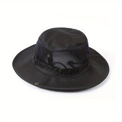 Mesh Hollow Out Sun Hat Unisex Breathable Sunshade Bucket Hat