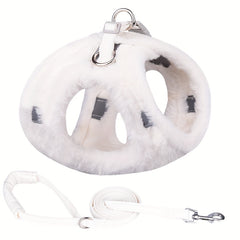Winter Warm Dog Harness With Leash Set