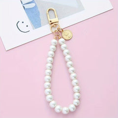 Retro Pearl Key Chain Small Pendant Alloy Key Chain Mobile Phone Chain