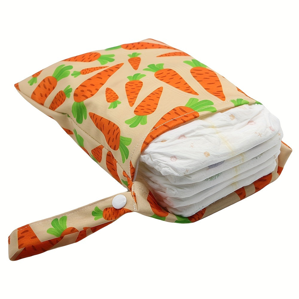 Carrot Print Small Reusable Wet Bag