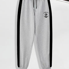 Anchor Pattern Men's Pants Stretch Trousers