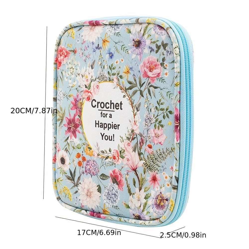 Crochet Storage Bag Knitting Needle Box Zippered Storage Bag