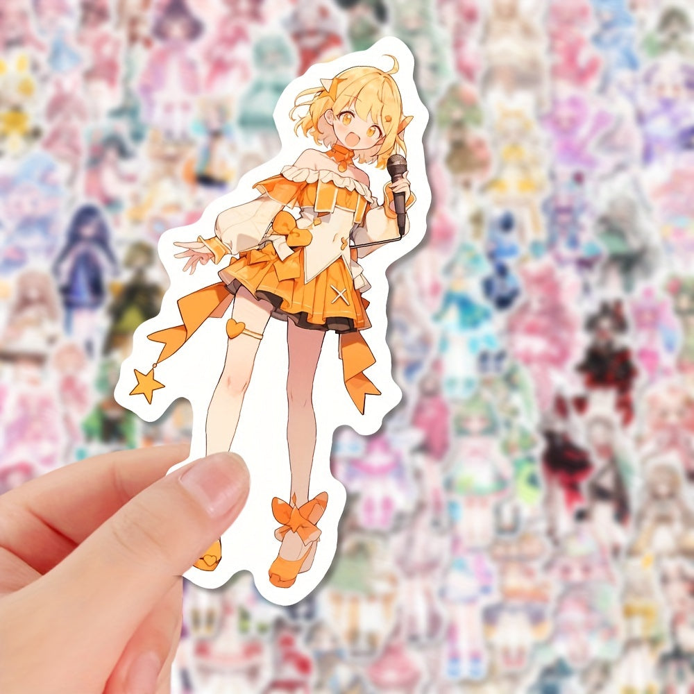 100pcs Anime Character Stickers Herringbone Self Adhesive Decals