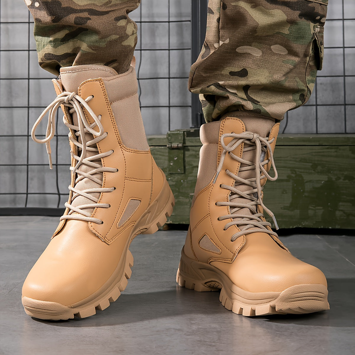 Women's Waterproof High Top Hiking Boots Non slip Lace Up Shoes