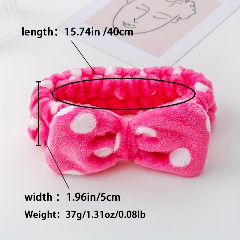 Leopard Polka Dot Large Headband for Face Washing