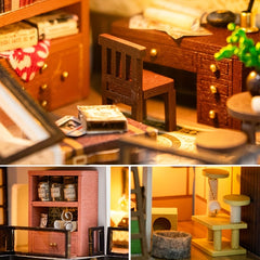 DIY 3D Puzzle House Kit with LED Lights Handcrafted Dollhouse for Teens & Adults