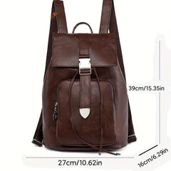 Vintage Niche Solid Backpack Lightweight Travel Daypack