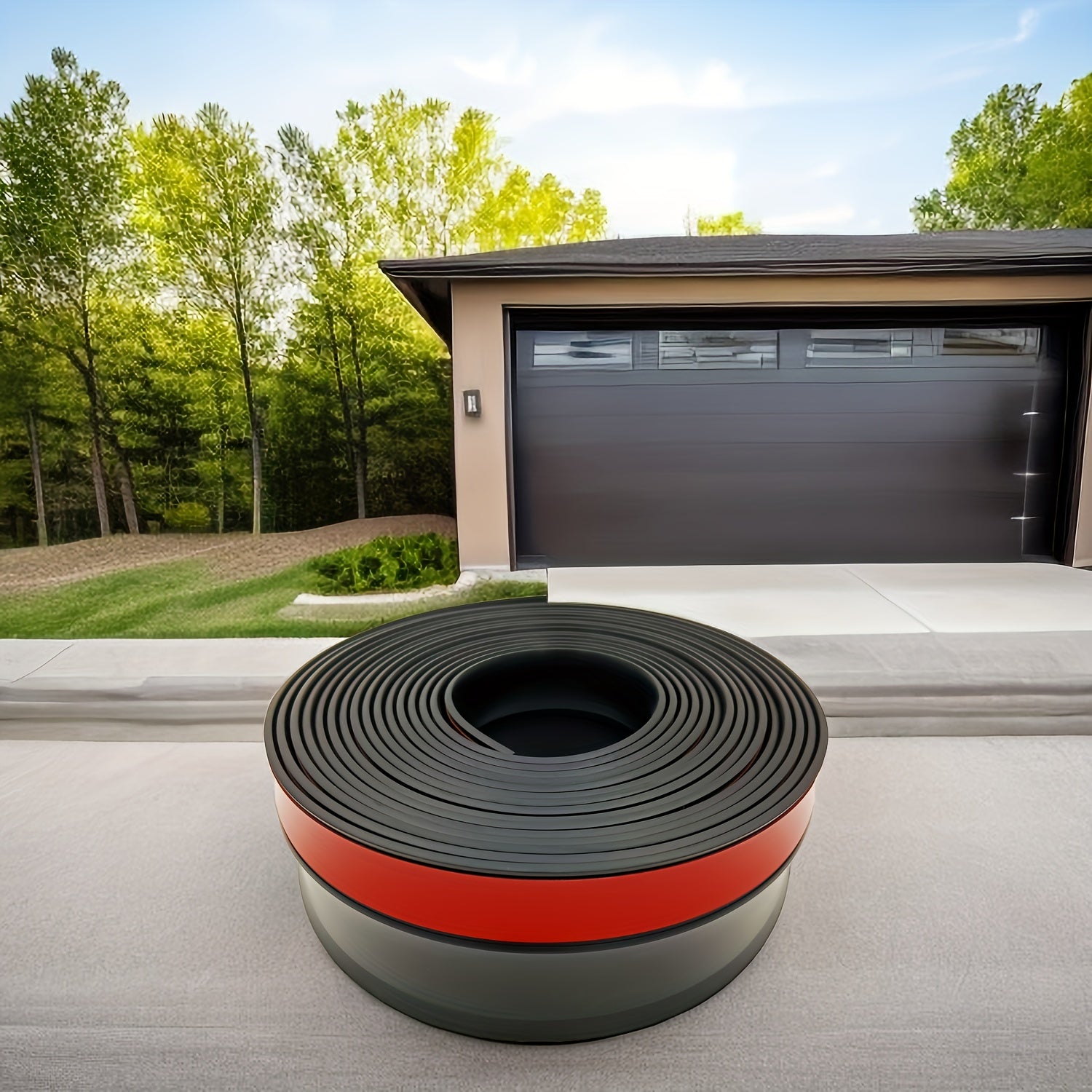 Garage Door Seal Top/Side 6.0m Brown Rubber Strip Weather Stripping