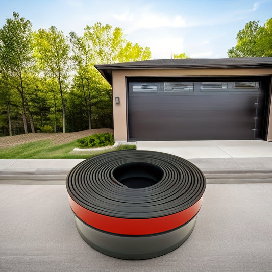 Garage Door Seal Top/Side 6.0m Brown Rubber Strip Weather Stripping