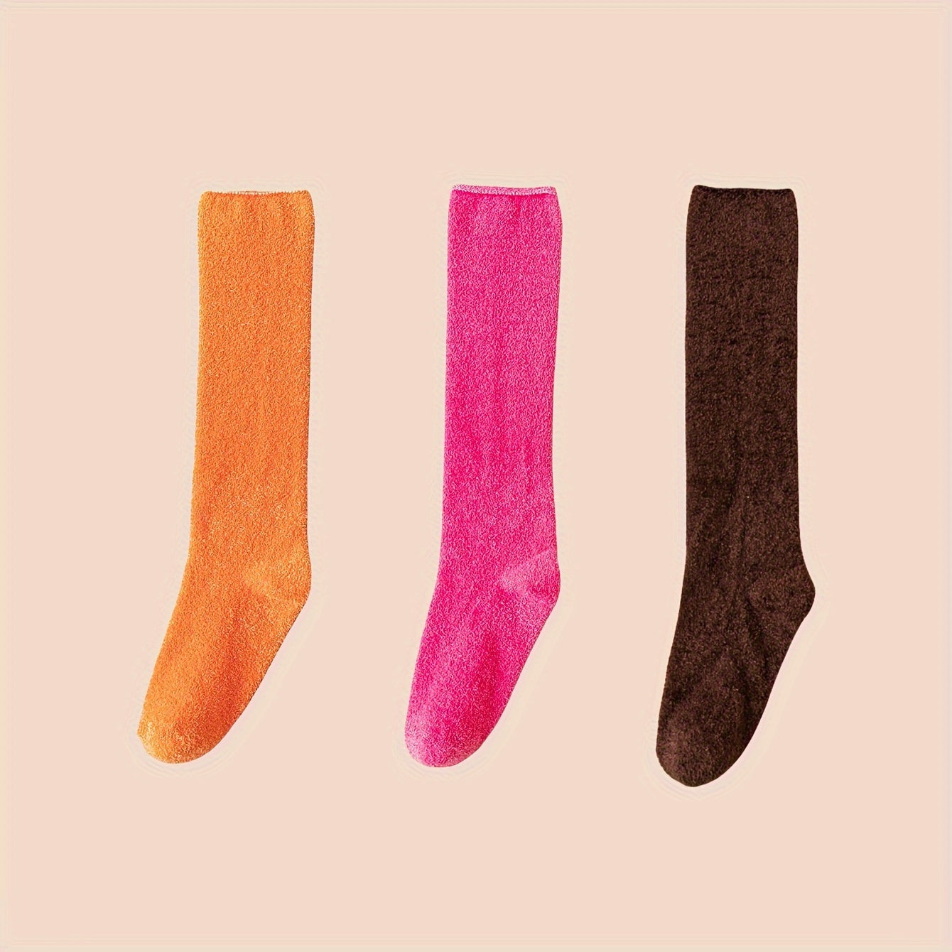 Warm Knee High Plush Lined Winter Socks